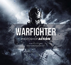 极品PS动作－喋血枭雄(含高清视频教程)：Warfighter Photoshop Action